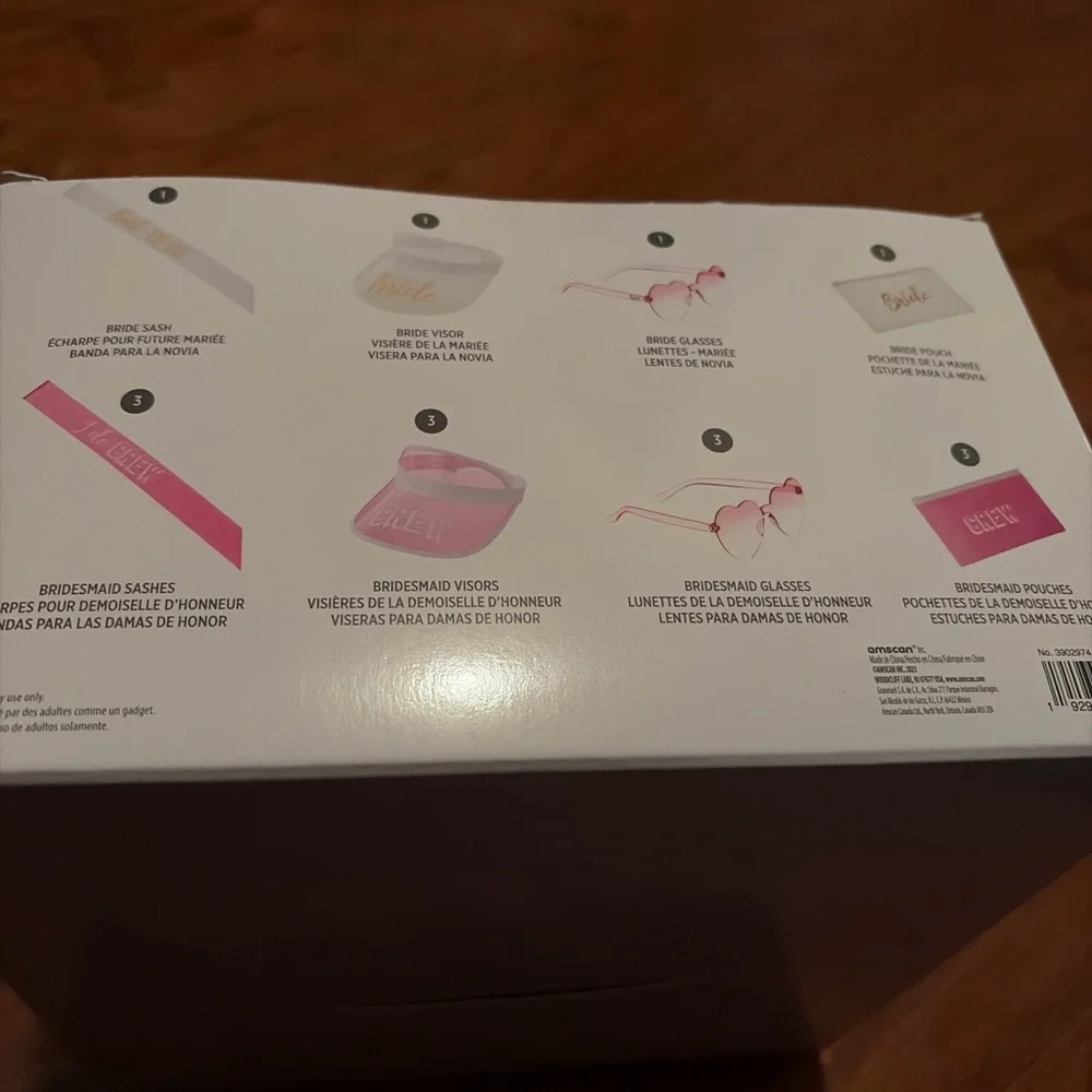 Bachelorette Party Kit with Pink and White Accessories